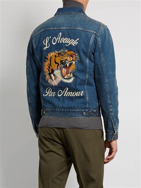 gucci loafer tiger|gucci tiger denim jacket.